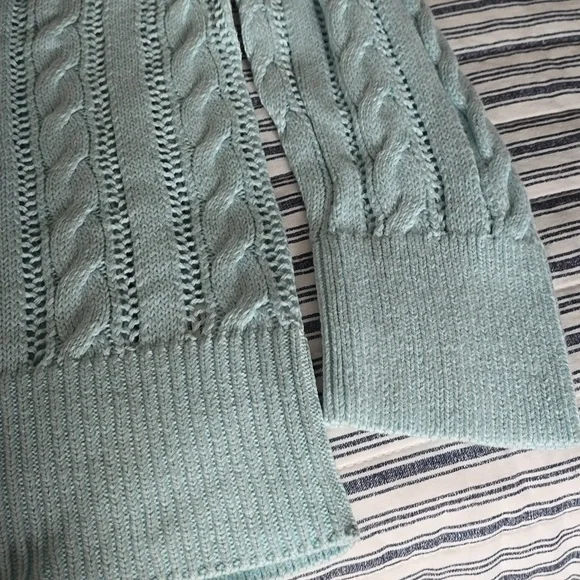 Talbots Light Blue Cable Knit Sweater - Picture 3 of 3